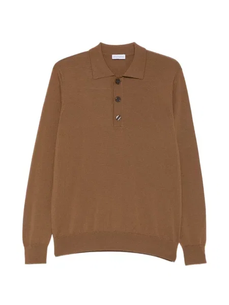 Lung tricou polo éphémère maro