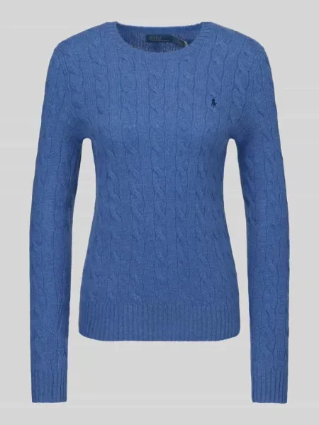 Sweter w kroju regular fit z mieszanki wełny i kaszmiru JULIANNA' Polo Ralph Lauren niebieski