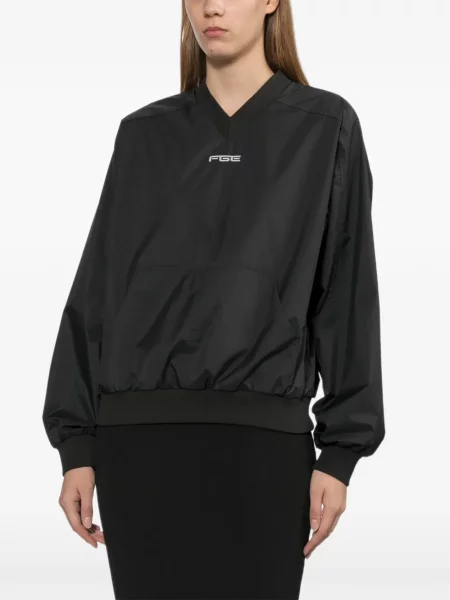 Hanorac Fear Of God Essentials cu imagine cu decolteu în V negru