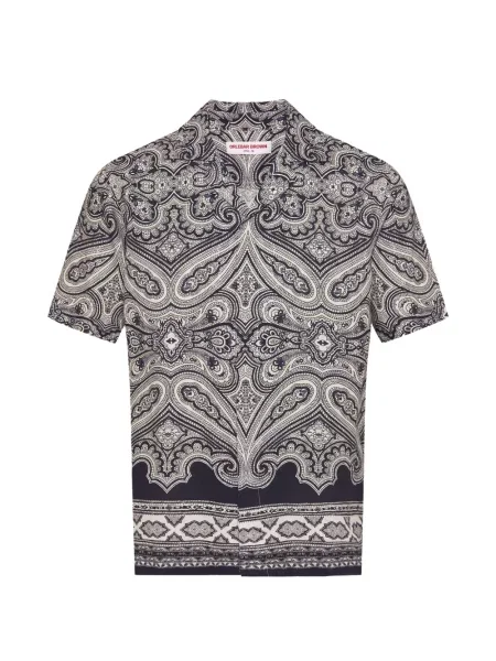 Cămașă Orlebar Brown cu model paisley albastru