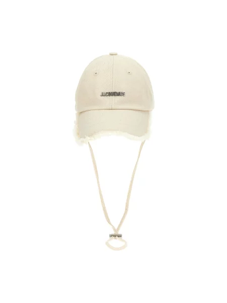 Czapka z daszkiem Jacquemus z logo biała