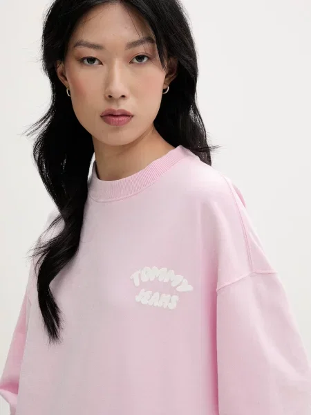 Суитчър Tommy Jeans розово
