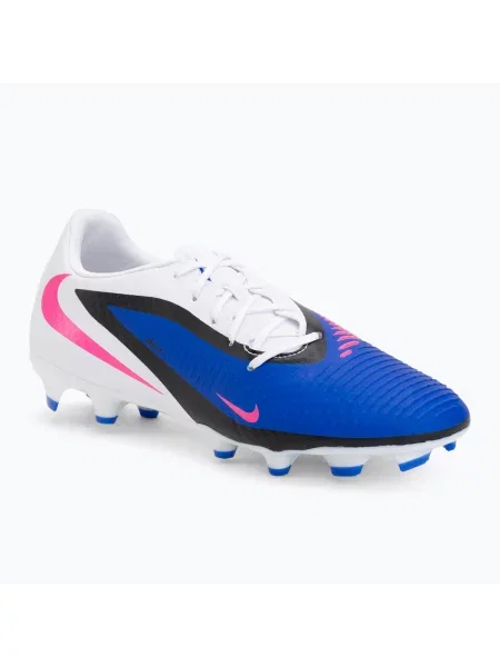 Încălțăminte de fotbal pentru bărbați Nike Phantom 6 Low Academy FG/MG racer blue/white/pink blast alb