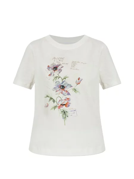 Tricou Ps Paul Smith cu model floral cu imagine alb