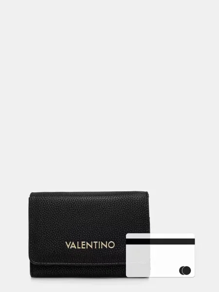 Кожаный кошелек Valentino Bags черный