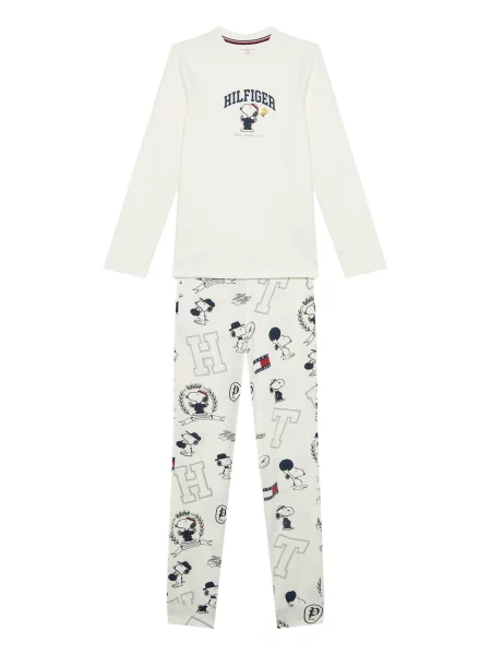 Tommy Hilfiger Underwear Πιτζάμα Snoopy σκούρο μπλε / κίτρινο / κόκκινο λευκό