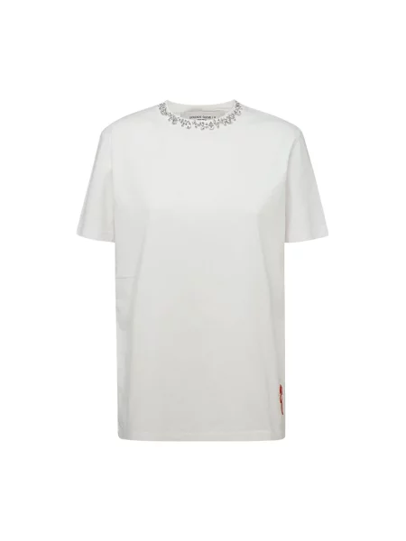 Koszulka Golden Goose z kryształkami biała