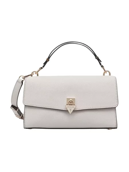 Torebka crossbody Guess skórzana biała