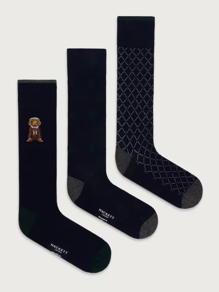 Hackett London șosete pentru bărbați pachet de 3