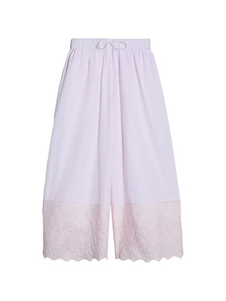 Pantaloni Simone Rocha din dantelă roz