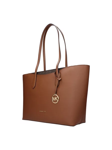 Shopperka Michael Kors skórzana brązowa