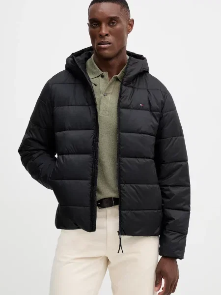Tommy Hilfiger rövid kabát átmeneti fekete