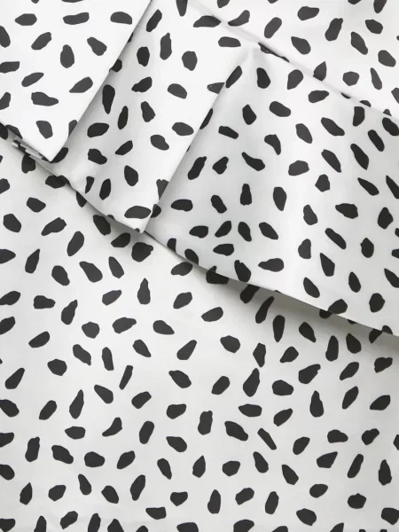 Bluză Self-portrait din satin cu imagine alb