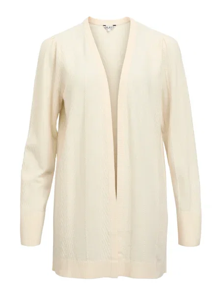 OBJECT Geacă tricotată OBJLUNA lână alb