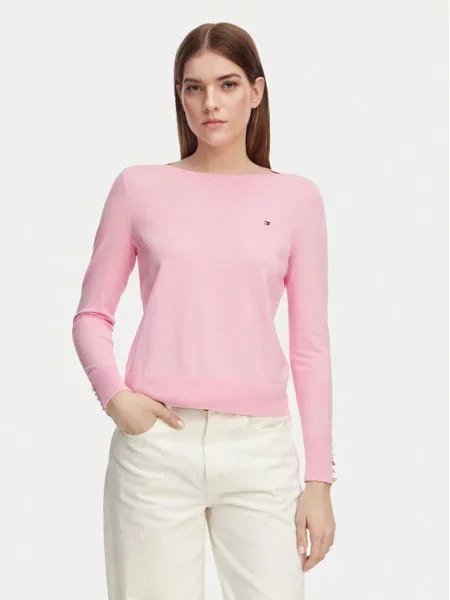 Tommy Hilfiger pulover pentru femei cu roz