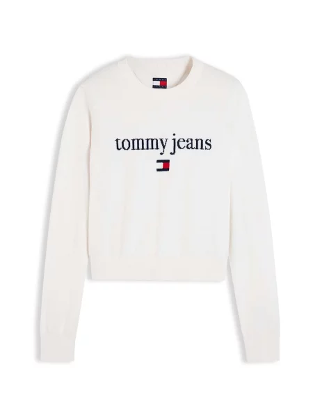 Geacă de blugi Tommy Jeans cu autograf alb