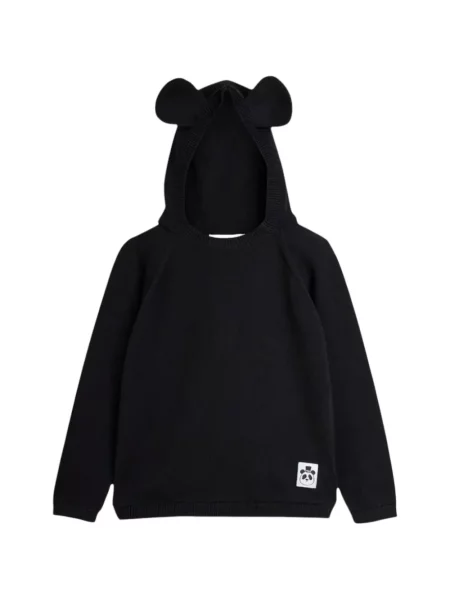 Bluza z kapturem dziecięca Mini Rodini czarna