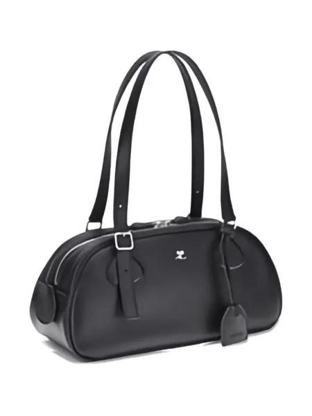 Geanta de piele Courreges din piele negru