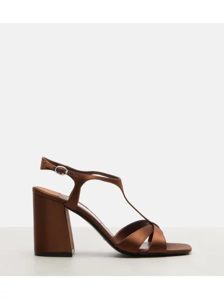 Sandale Jimmy Choo din satin maro