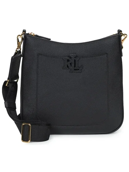 Lauren Ralph Lauren bőr táska fekete