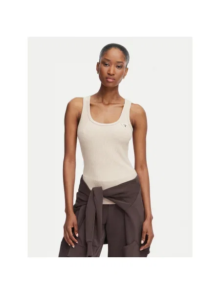 Guess Топ Slim Fit бежевий