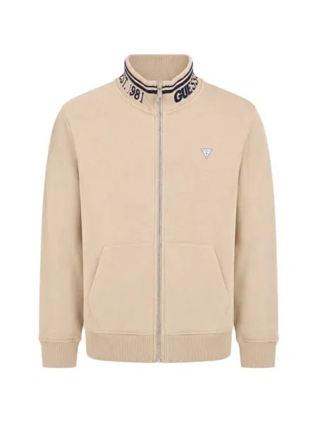 Mikina na zips Guess béžová