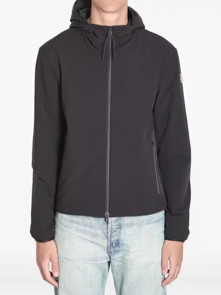Geacă Moncler cu glugă negru