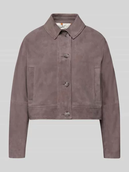 Kurtka skórzana o kroju slim fit z naturalnej skóry koziej model ‘SADELA’ Boss Orange