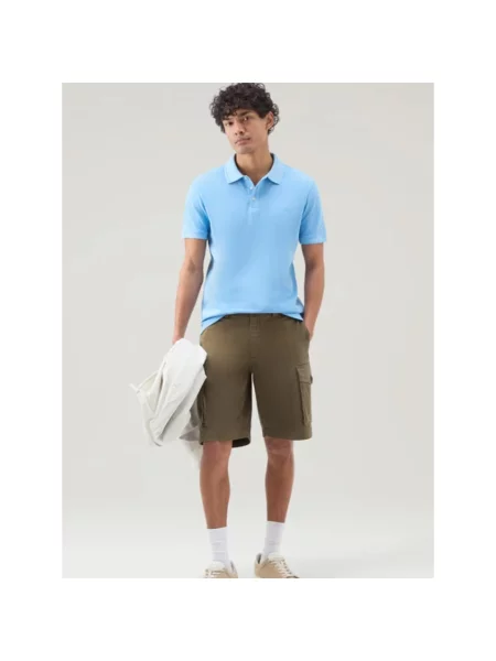 Koszulka polo Woolrich niebieska
