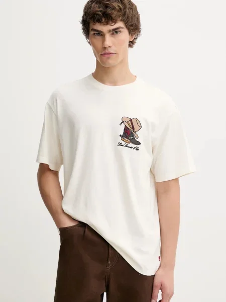 Тениска Levi's с апликация бежово
