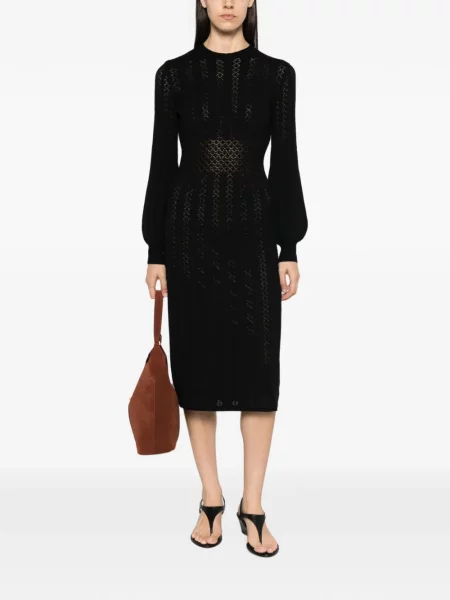 Lung rochie Twinset tricotate negru