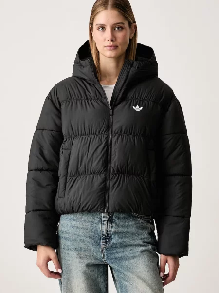 Adidas Originals geacă matlasată pentru femei Hooded Padded negru