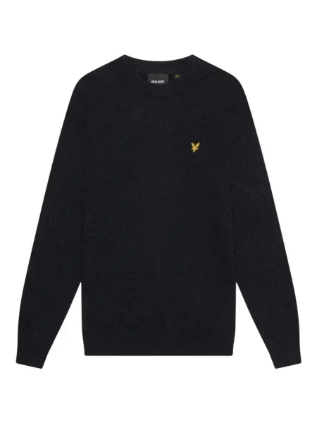 Pulover Lyle & Scott cu decolteu în U albastru
