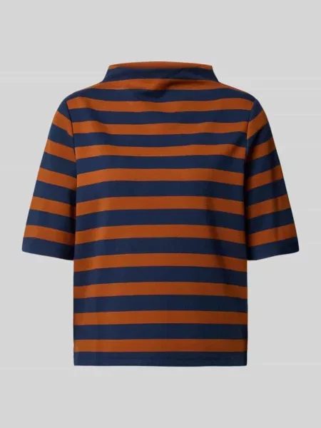 T-shirt o kroju relaxed fit z dodatkiem More & More granatowa