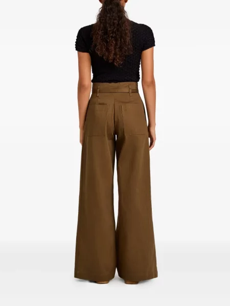 Pantaloni Proenza Schouler White Label plisate alb