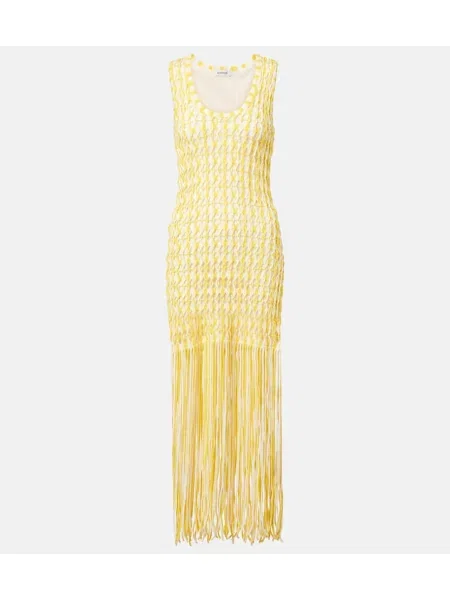 Rochie midi Simkhai tricotate până la genunchi de costum galben