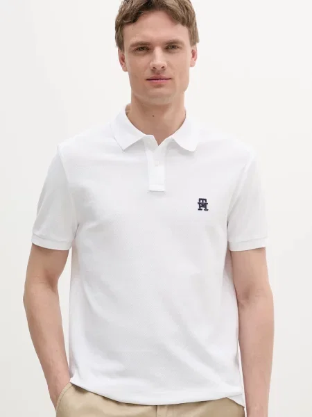 Tommy Hilfiger Тениска с яка и бял
