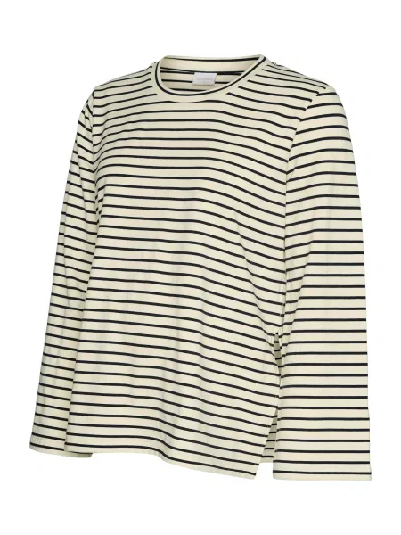 MAMALICIOUS Majica MLAMILA VITA kremna črna