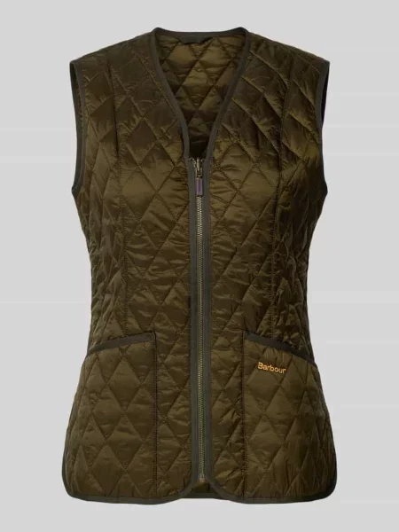 Kamizelka pikowana o kroju shaped fit z wyhaftowanym logo model ‘BETTY’ Barbour czarna