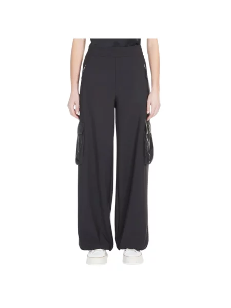 Spodnie cargo Max Mara wełniane czarne