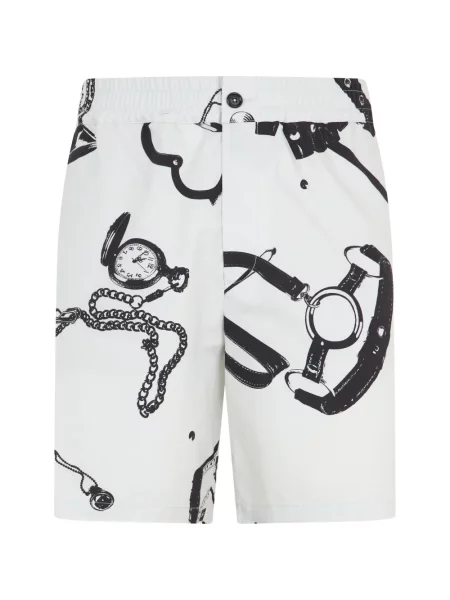 Pantaloni scurți Moschino cu imagine alb