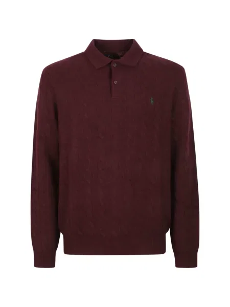 Tricou polo Polo Ralph Lauren tricotate roșu