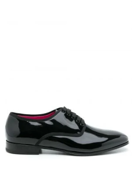 Pantofi derby Ferragamo din piele de lac negru