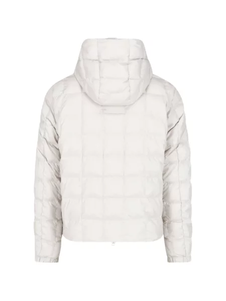 Geacă Moncler cu glugă alb