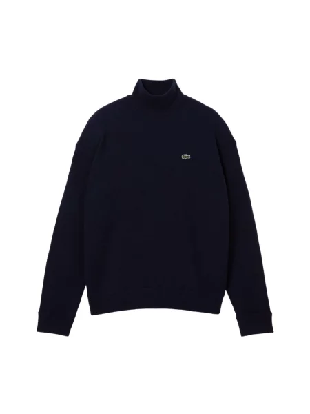 Sweter Lacoste wełniany klasyczny niebieski