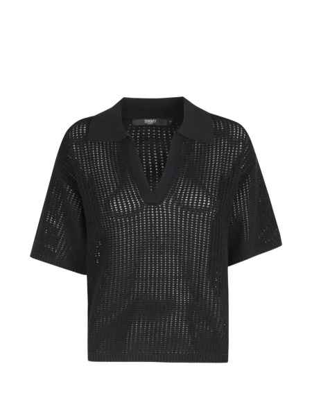 Krótka koszulka Seventy czarna