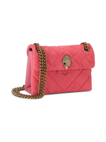 Kurt Geiger London torebka crossbody zamszowa KENSINGTON różowa