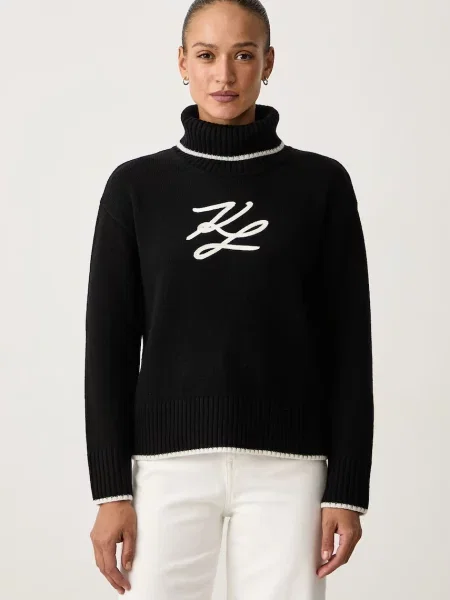 Karl Lagerfeld pulover pentru femei cu lână alb