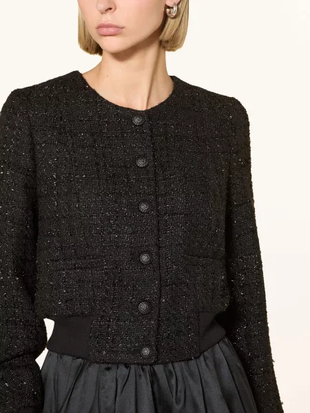 Kinga Mathe Żakiet Do Stroju Ludowego Luna Z Bouclé schwarz czarna