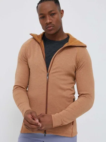 Меланжов суичър с качулка Houdini с качулка кафяво